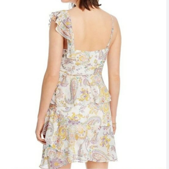 NWT LINI Naomi Ruffled V Neck Mini Dress Medium - Picture 2 of 14